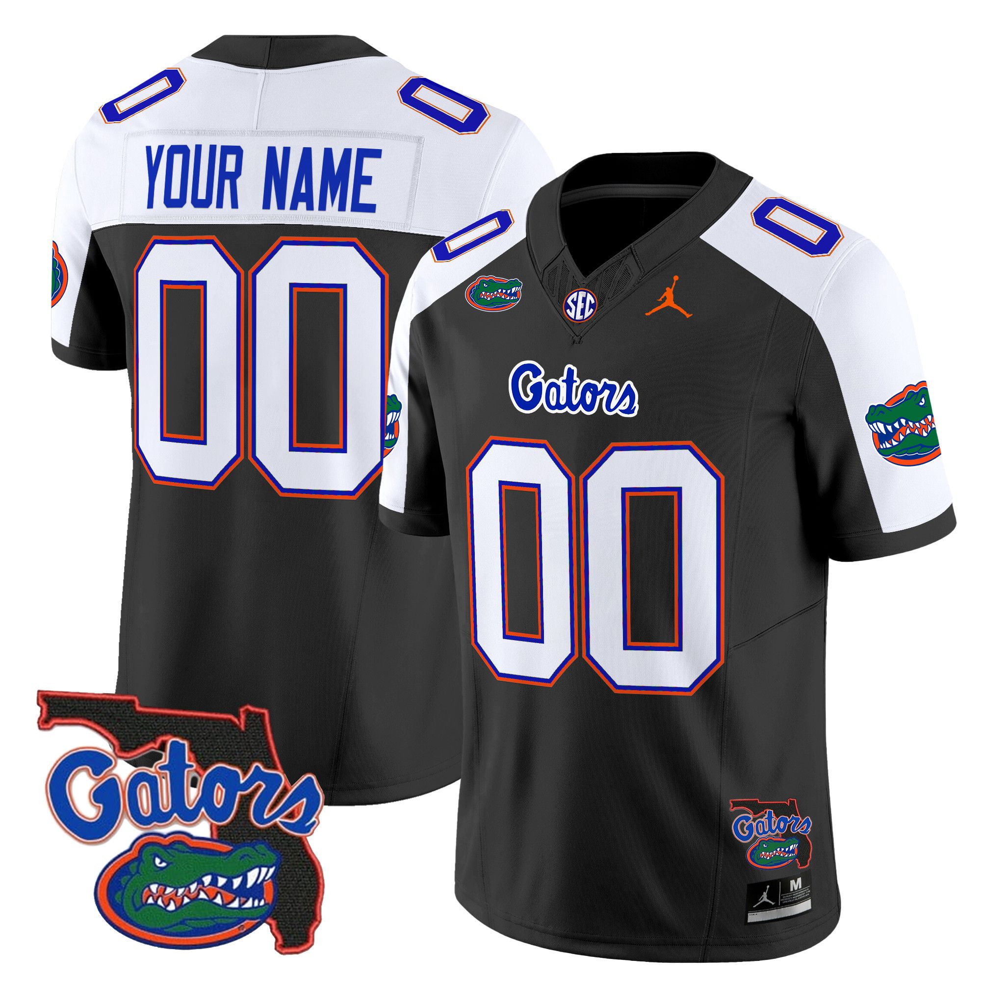 Men Florida Gators Black 2024 Florida Patch Vapor Limited Custom NCAA Jersey->more jerseys->NFL Jersey